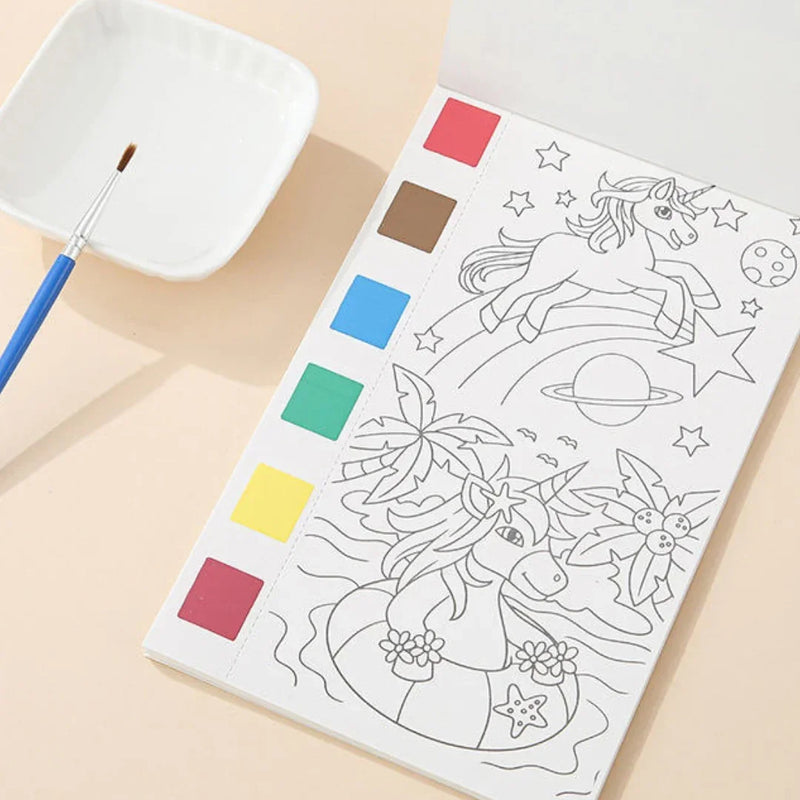 DIY Bookmark Watercolour Pocket Book | 13 Sheets with Brush (pack of 1)