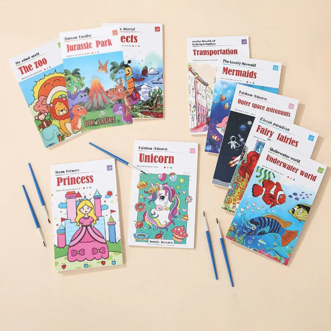 DIY Bookmark Watercolour Pocket Book | 13 Sheets with Brush (pack of 1)