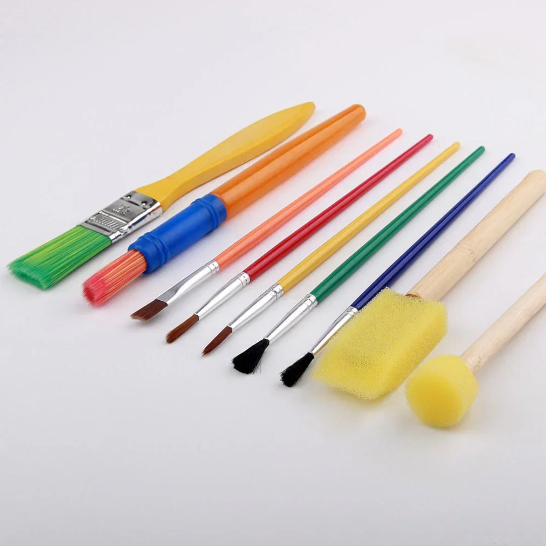 Versatile Paint Brush & Art Tool Set 9Pcs (pack of 1)