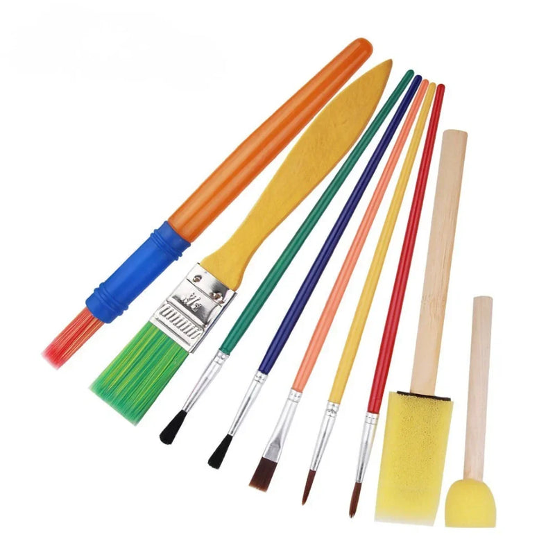 Versatile Paint Brush & Art Tool Set 9Pcs (pack of 1)