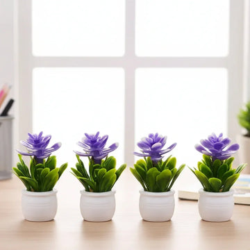 Miniature Purple Flowering Trees for 4Pcs (pack of 1)