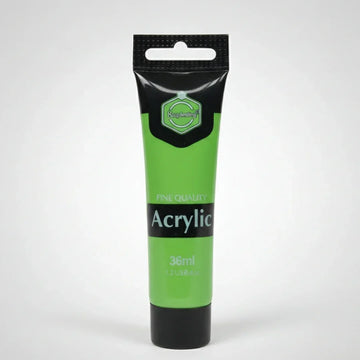 Pastel Neon Green Acrylic Paint (36ml) - Vibrant Art Colour (pack of 1 )