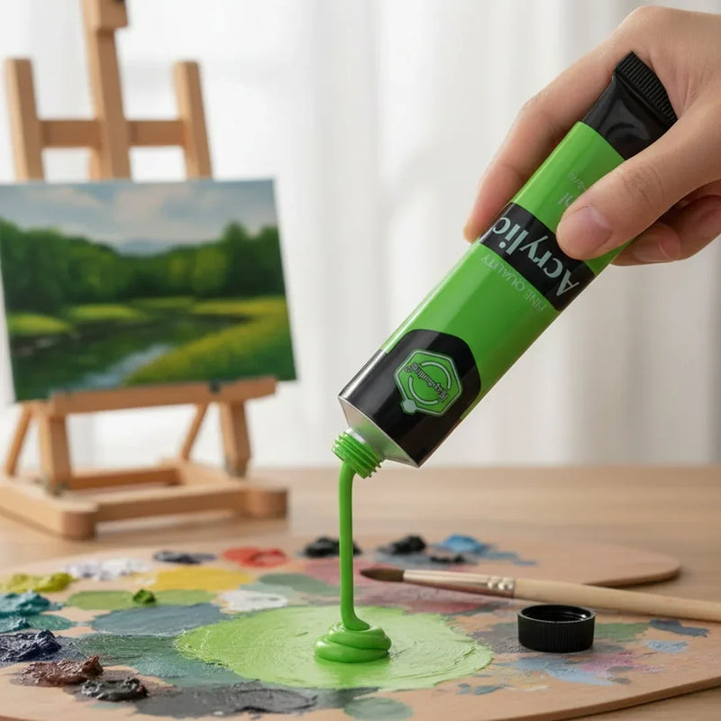 Pastel Neon Green Acrylic Paint (36ml) - Vibrant Art Colour (pack of 1 )