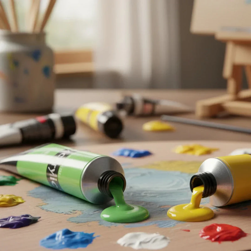 Pastel Neon Green Acrylic Paint (36ml) - Vibrant Art Colour (pack of 1 )