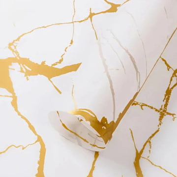 Premium White marble Wrapping Paper Plastic  Pack of 20 Sheets