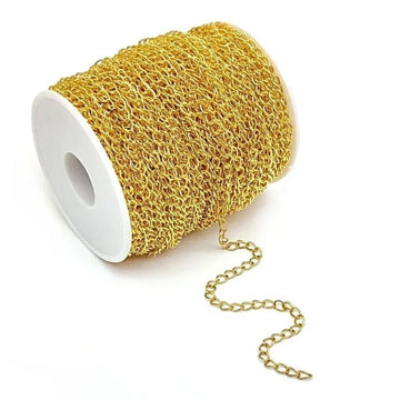 Fine Round Gold Chain 0.8mm-50 Meter Spool for Jewelry (Pack of 1)