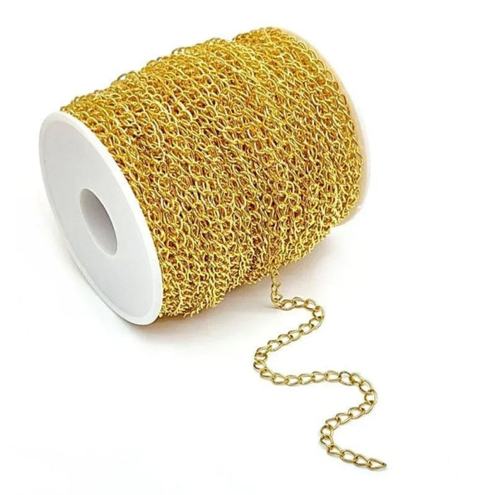 Fine Round Gold Chain 0.8mm-50 Meter Spool for Jewelry (Pack of 1)