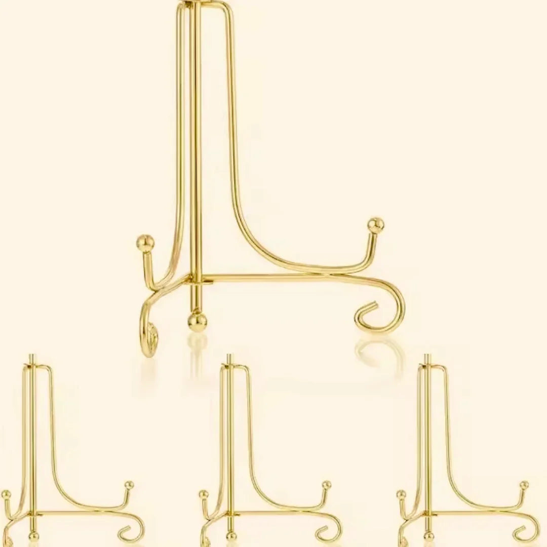 Gold Easel & Frame Holder for Stand Iron (6 Inch) Pack of 1