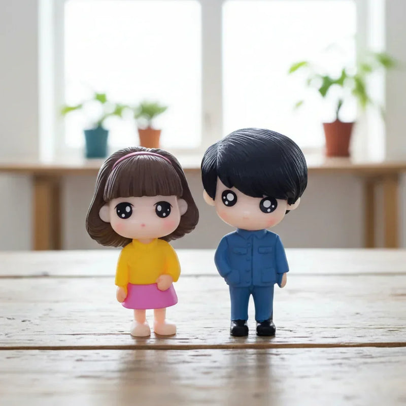 Miniatures Models  Mini Couple Cute Boy & Girl (2pcs) Pack of 1