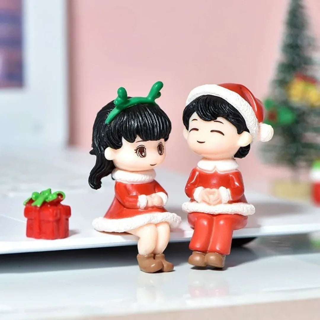 Miniatures Cute Christmas Couple (2pcs) Pack of 1