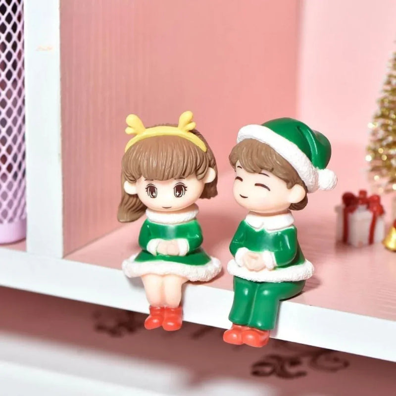 Miniatures Cute Christmas Couple (2pcs) Pack of 1