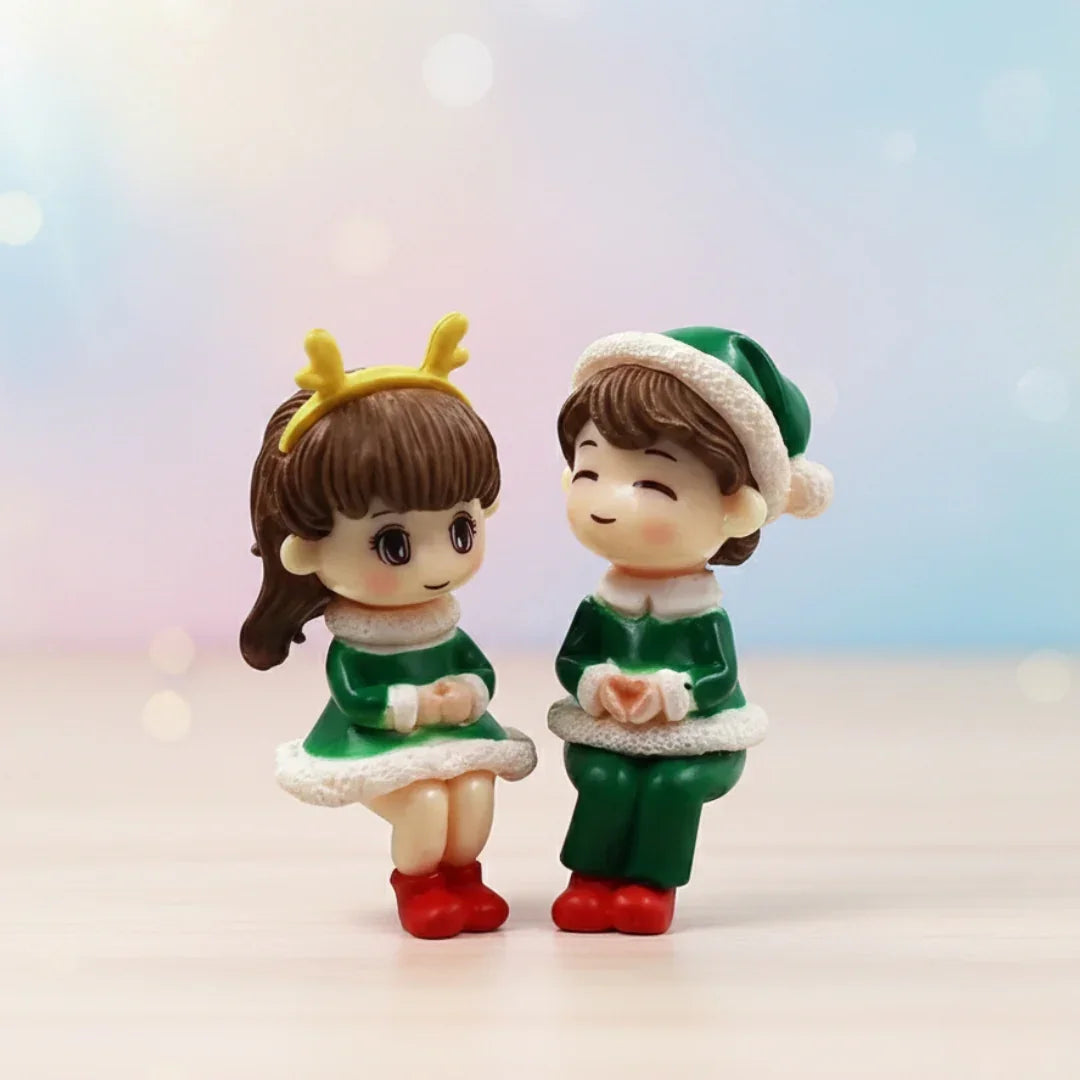 Miniatures Cute Christmas Couple (2pcs) Pack of 1