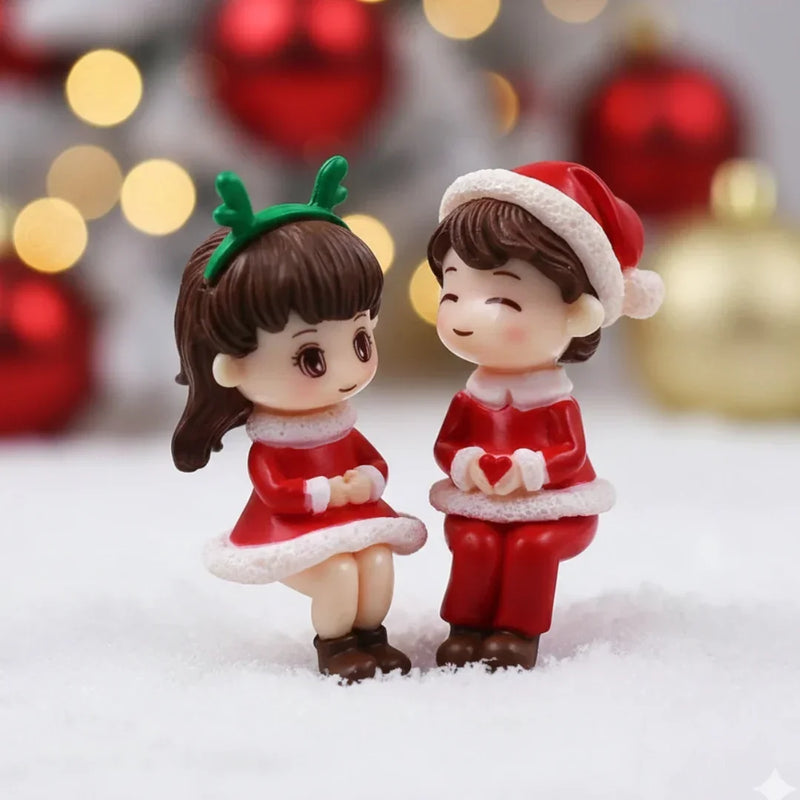 Miniatures Cute Christmas Couple (2pcs) Pack of 1
