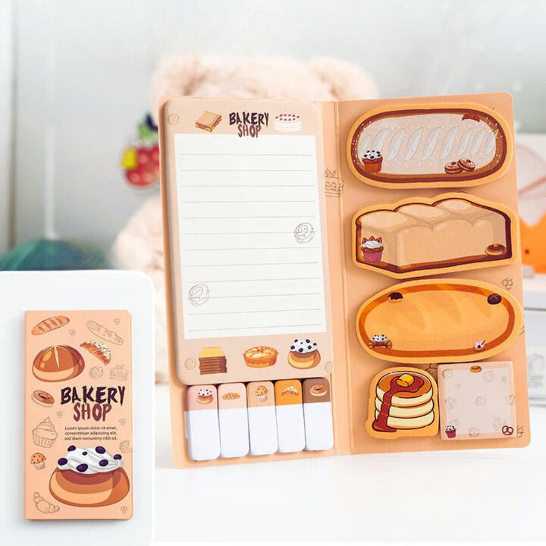 (440 sticky notes ) Coffee or Bakery Printed Sticky Notes l Pack of 1 contains 11 design x40 each