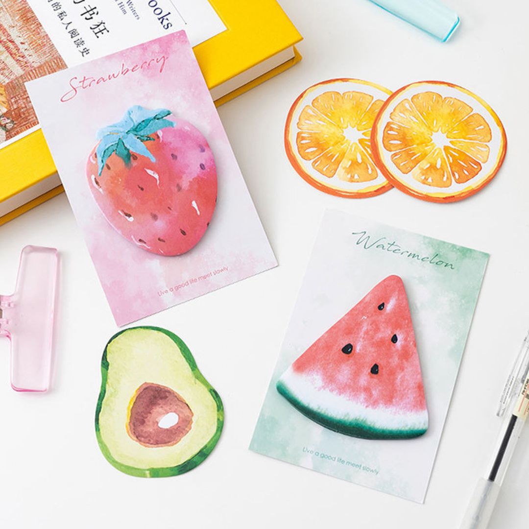 (Buy 1 Get 1 Free ) Cute Fruit sticky Notes (30 Sheets) Pack of 1