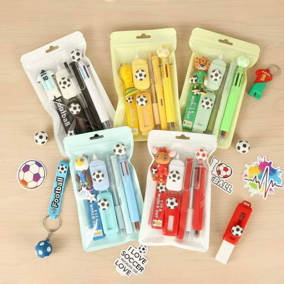 Cute Football Stationery Set l Pack of 1 Contains 6 pcs