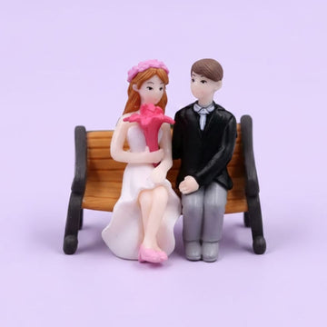 Miniatures Cute Couple Bench (3Pcs) Pack of 1