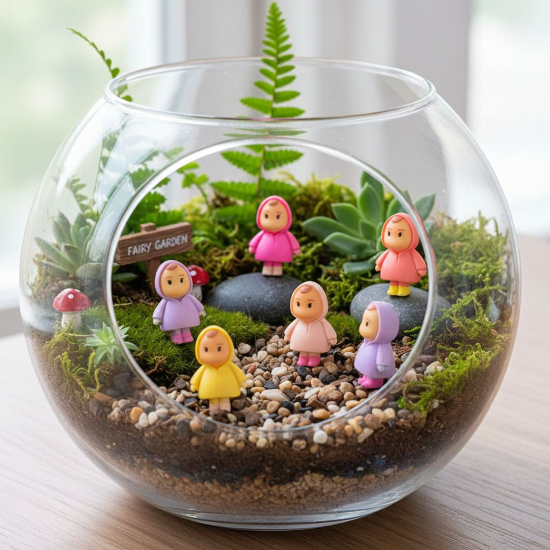 Miniatures Cute mini  Girl (6Pcs) Pack of 1