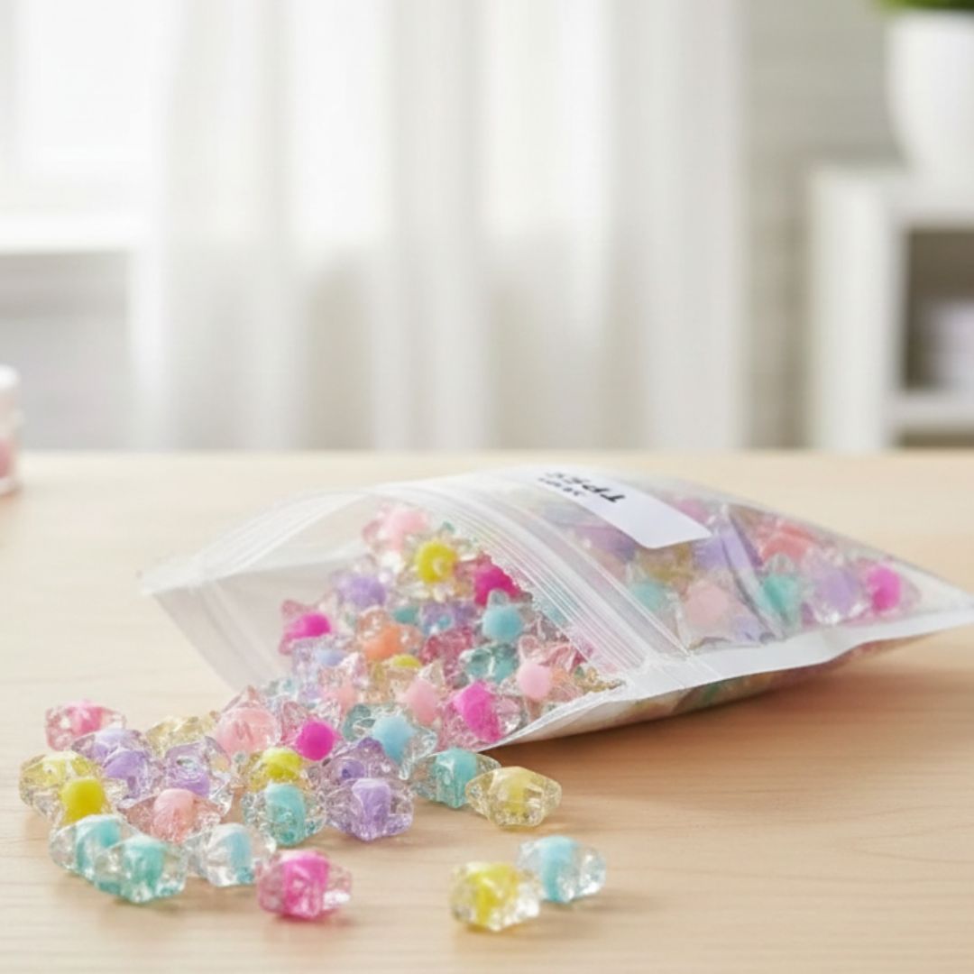 Pastel Star Craft Beads (20gm) pack of 1