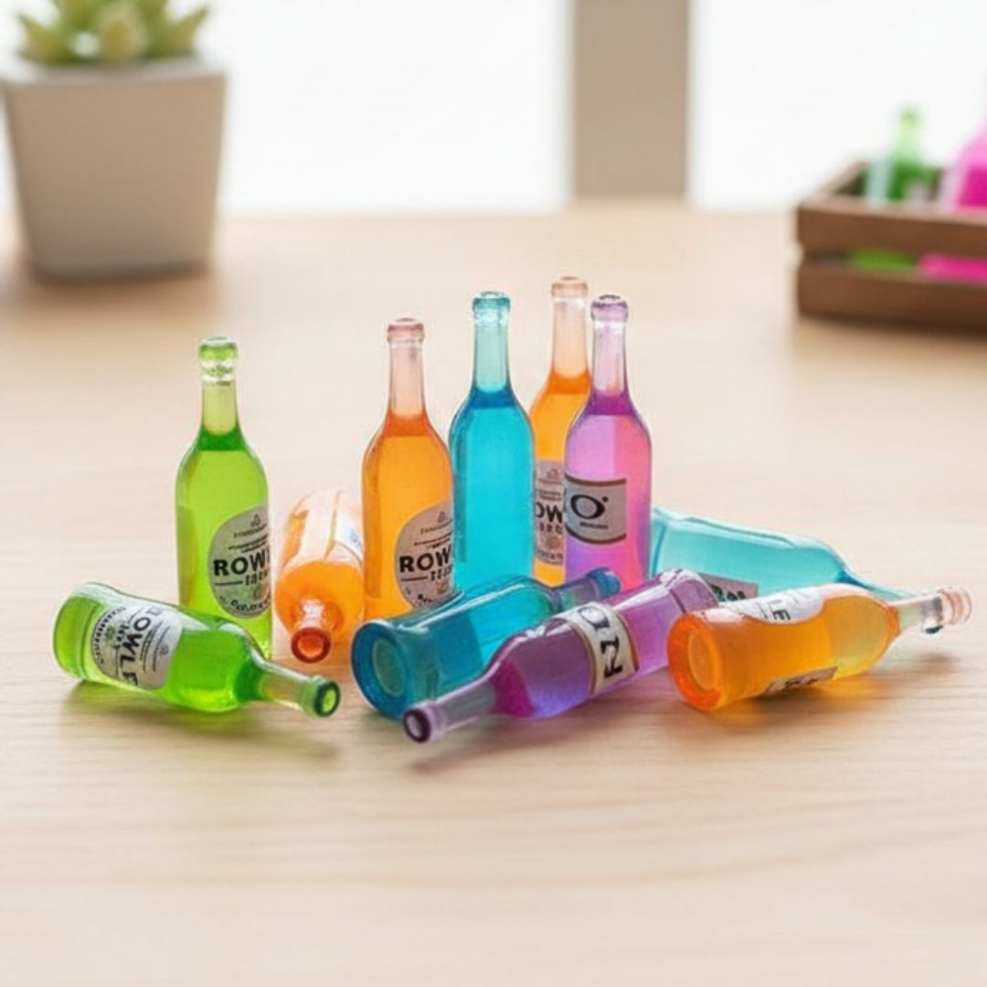 Miniatures mix Colorful Bottles (10pcs) Pack of 1
