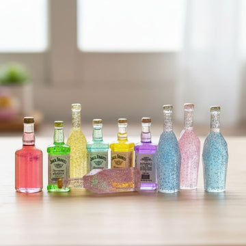 Cute Colorful Miniature Bottles for Crafts & Decoration (10 pcs) Pack of 1