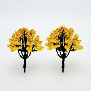 Miniature Yellow Floral Trees (2pcs) Pack of 1