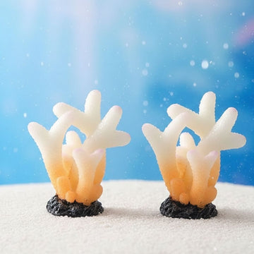 Miniature Model White Coral Reef 4.4cm (2 Pcs) Pack of 1