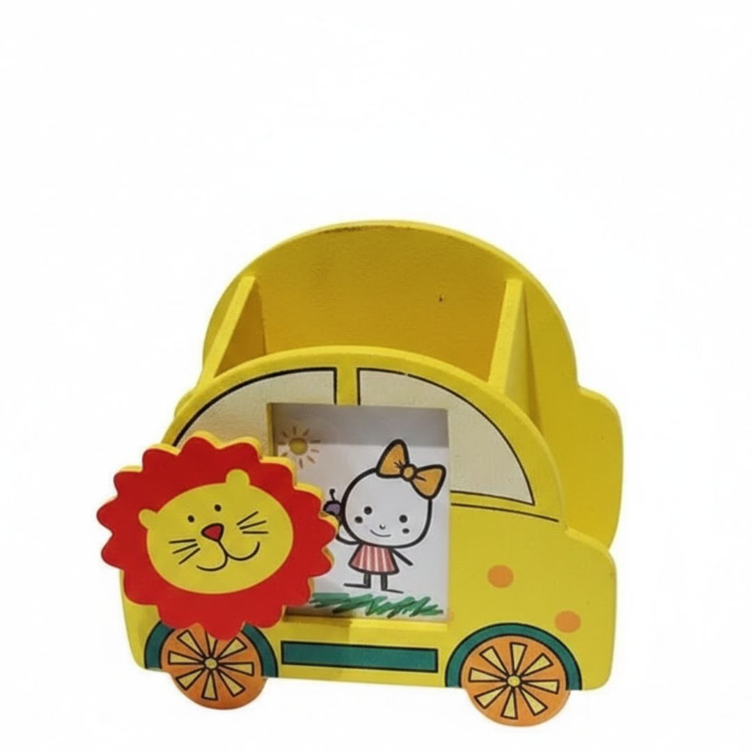 MG Traders Pack Pen Stand Wooden Car Pen Stand (Mg408)  (Contain 1 Unit)