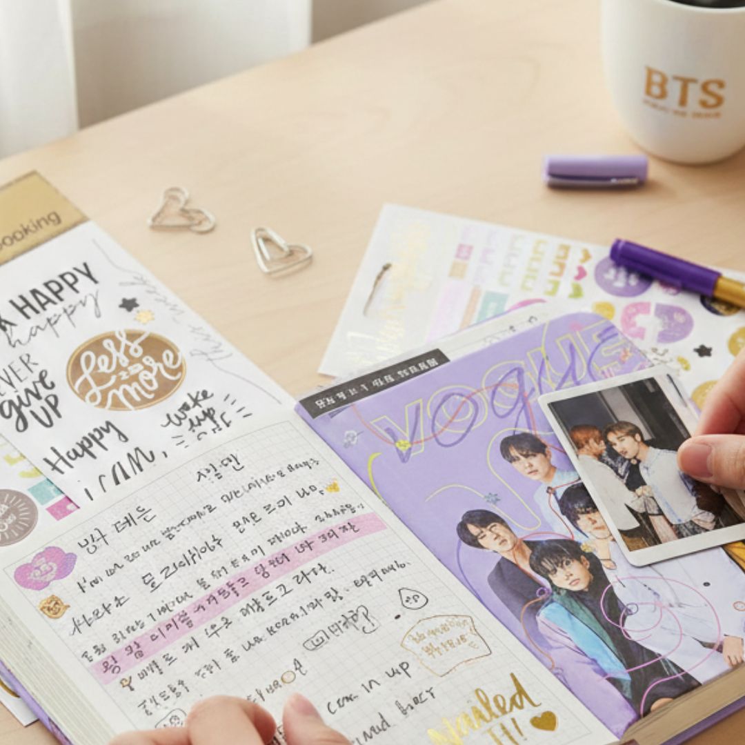 A6Trendy BTS Printed Undated Journal with Magnetic Closure (1pcs) pack of 1