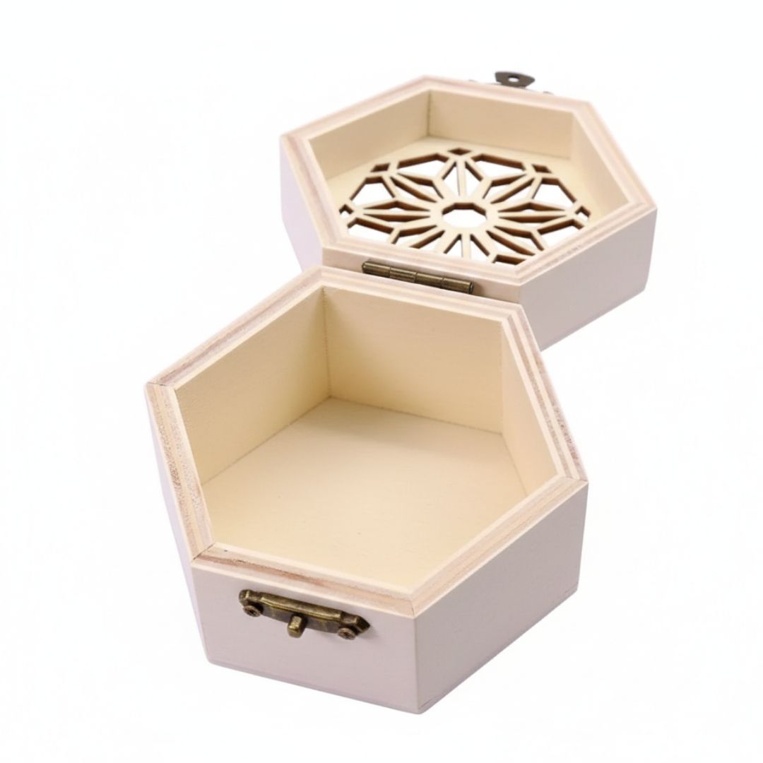 Ravrai Craft - Mumbai Branch MDF & wooden Crafts EnchantWood: Laser-Engraved Wooden Box size 8x8x5 cm , 6 laser cut