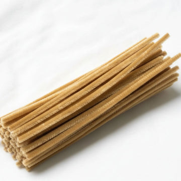 Light Coffee Plain Pipe Cleaner for Craft and Bouquet l Pack of 100Pc