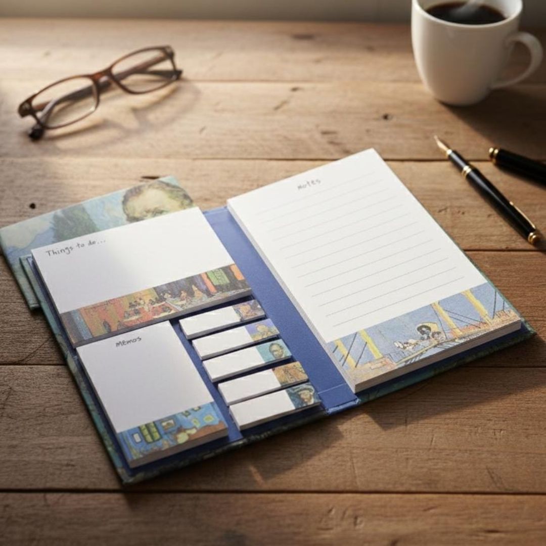 Premium Van gogh A6 Planner with Sticky Notes Pad | Pack Of 1