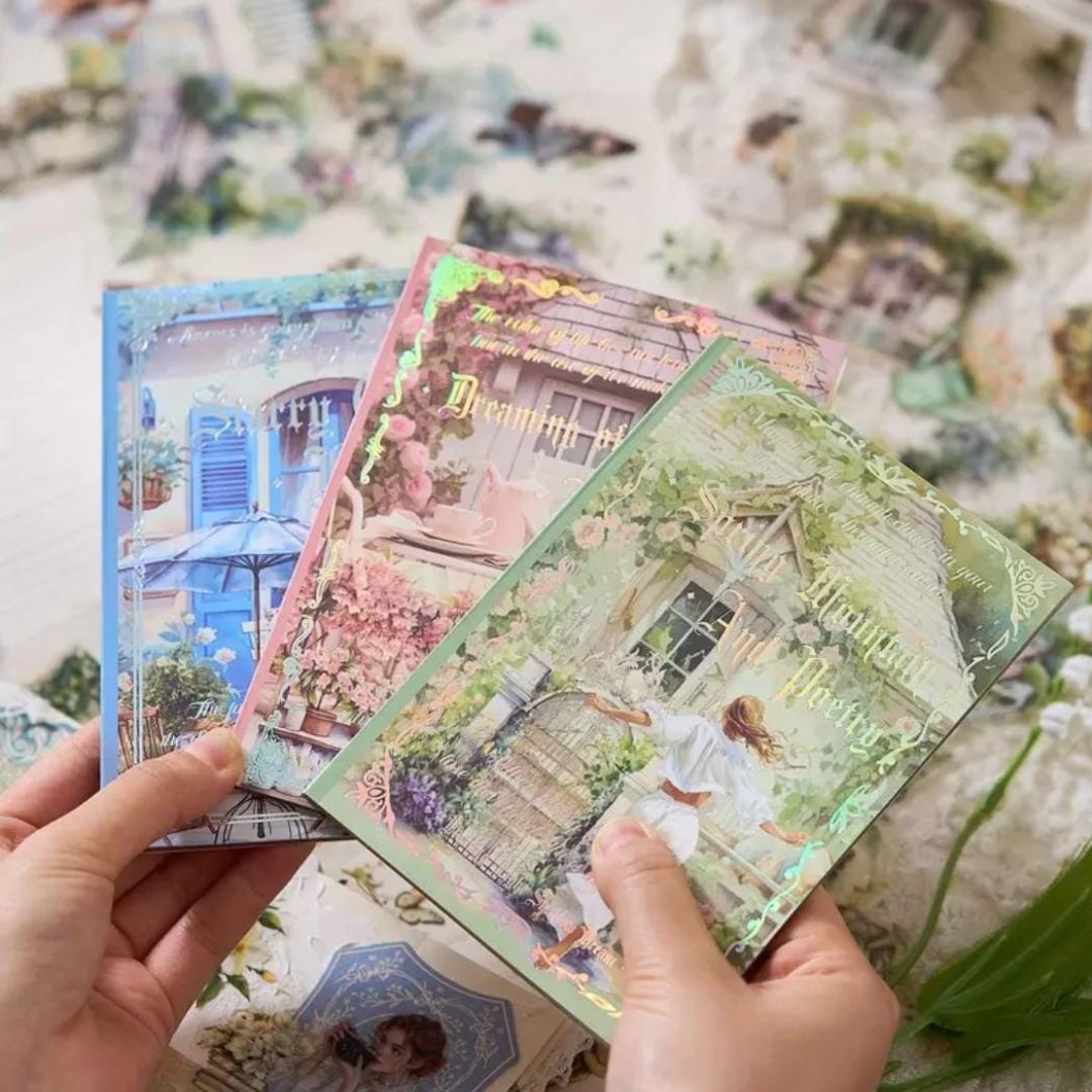 ( Buy 1 Get 1 Free ) Premium Aesthetic Vintage Stickers Book | Pack Of 1 contains 20 sheets