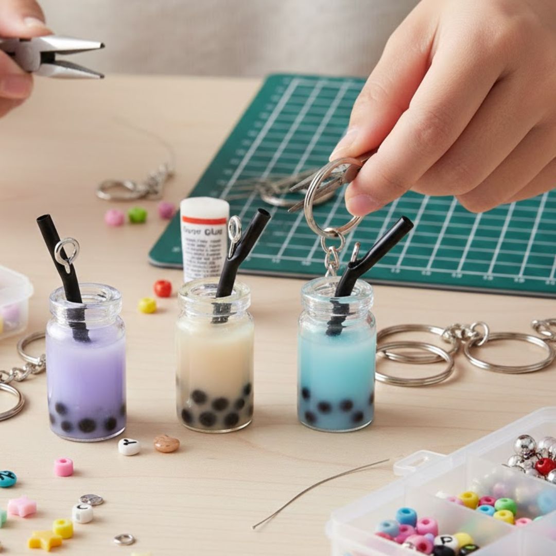 Miniature Boba Tea Bottle Model (5pcs) Pack Of 1