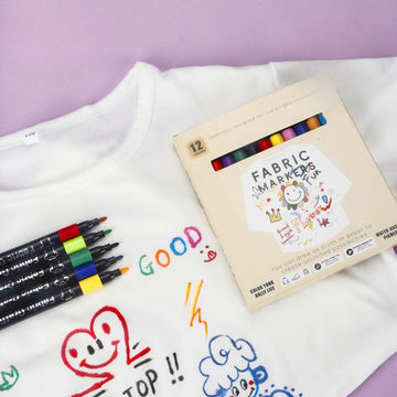 Waterproof All surface Markers l Pack of  12-Color l works on All surface | Shoes | bags | clothes | Wood | plastic | resin | caps