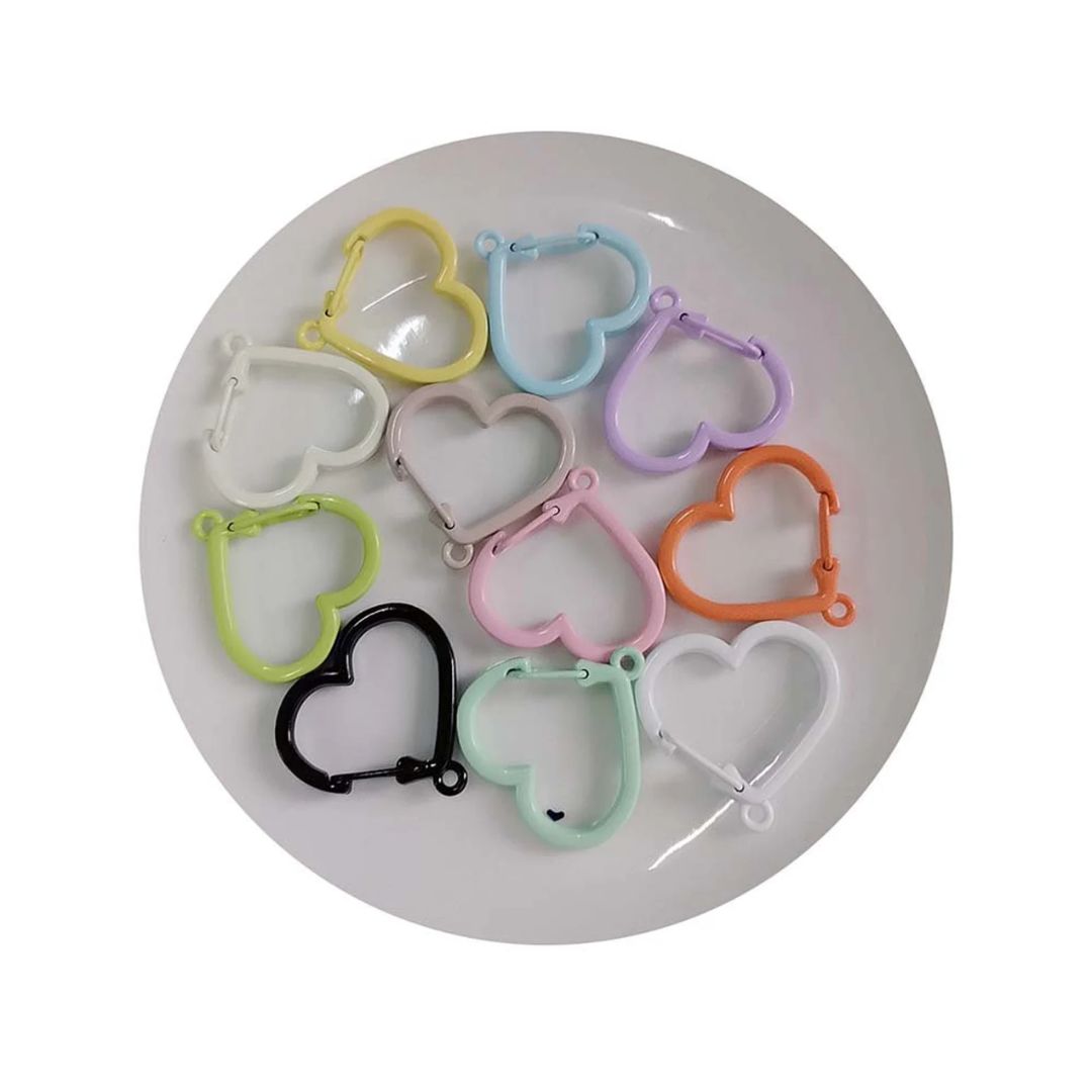 Key Ring Fitting Heart Shape |  Assorted colours (2Pcs) Pack Of 1