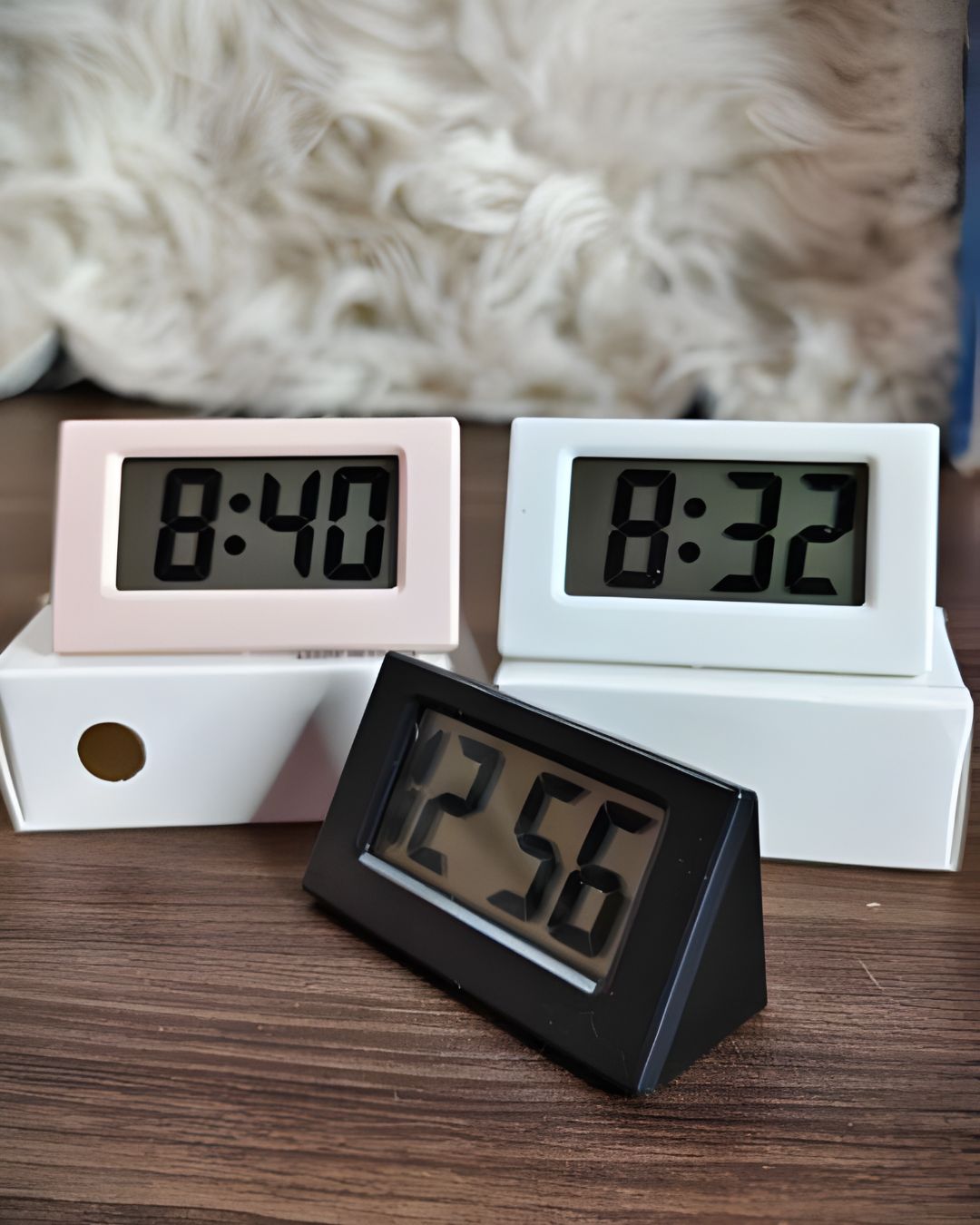 Pastel Mini Digital LCD clock (Pack of 1 Clock) I Cute Desk Clock