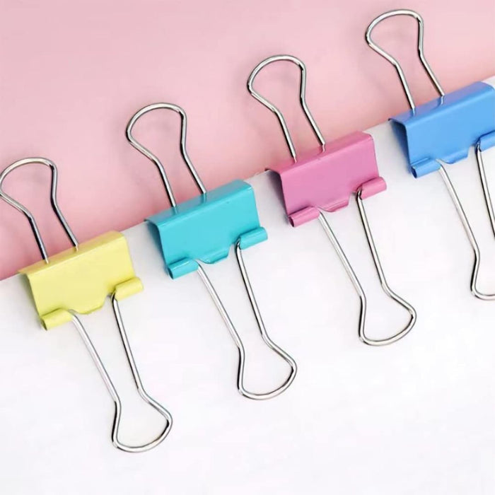 Vibrant Colored Binder Clips  19mm (12 Pcs)