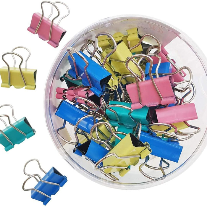 Premium Colourful Binder Clips - 25mm | 48 Pack In 1 Pack