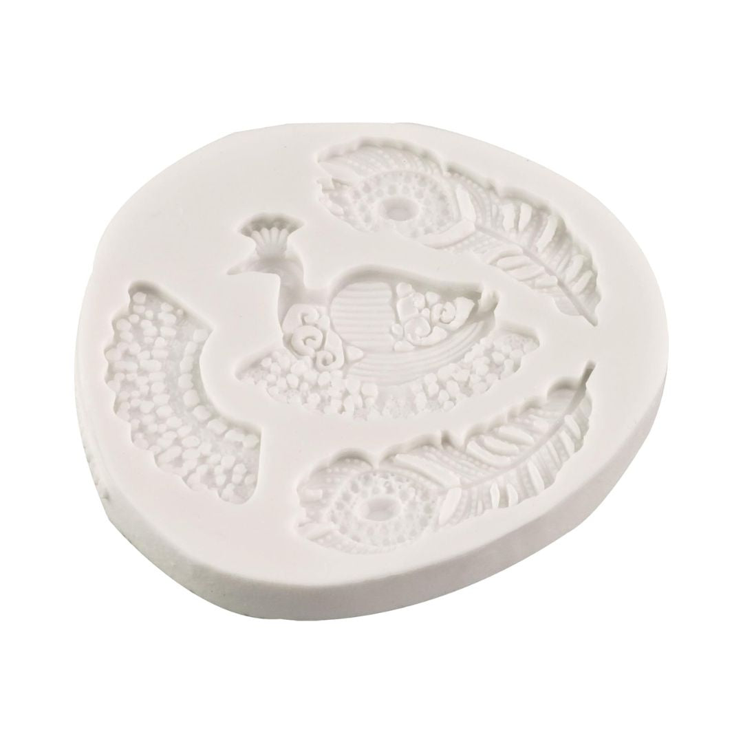 Peacock & Feather Silicone Candle Mould | Pack of 1