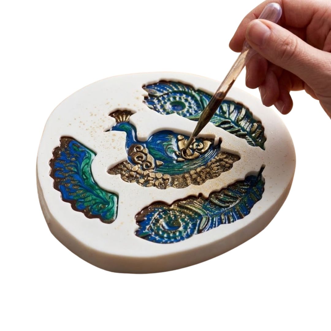 Peacock & Feather Silicone Candle Mould | Pack of 1