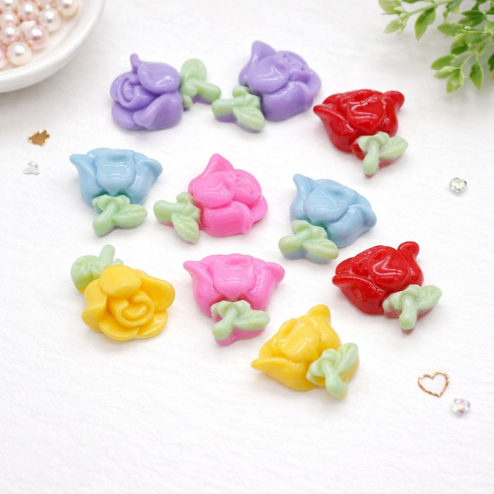 Miniature Rose Set  Mix Colors for DIY & Dollhouse Decor | 10 pcs in 1 pack