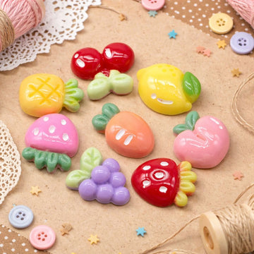 Miniature Fruit Set – 8 Pcs Mix Colour for Dollhouse & DIY Crafts | MMAN-80