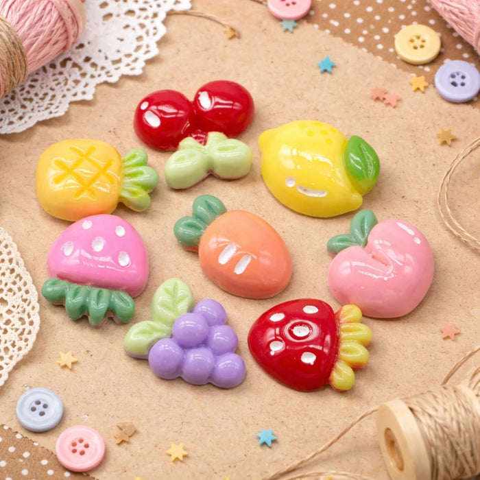 Miniature Fruit Set – 8 Pcs Mix Colour for Dollhouse & DIY Crafts | MMAN-80