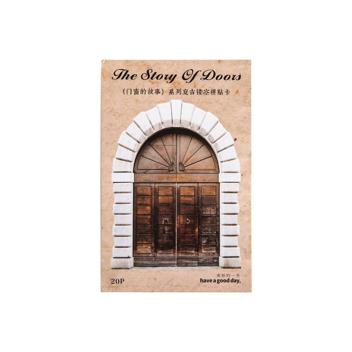 Aesthetic Door & Window Stickers | DIY Journal Scrapbook Kit | Pack of 1