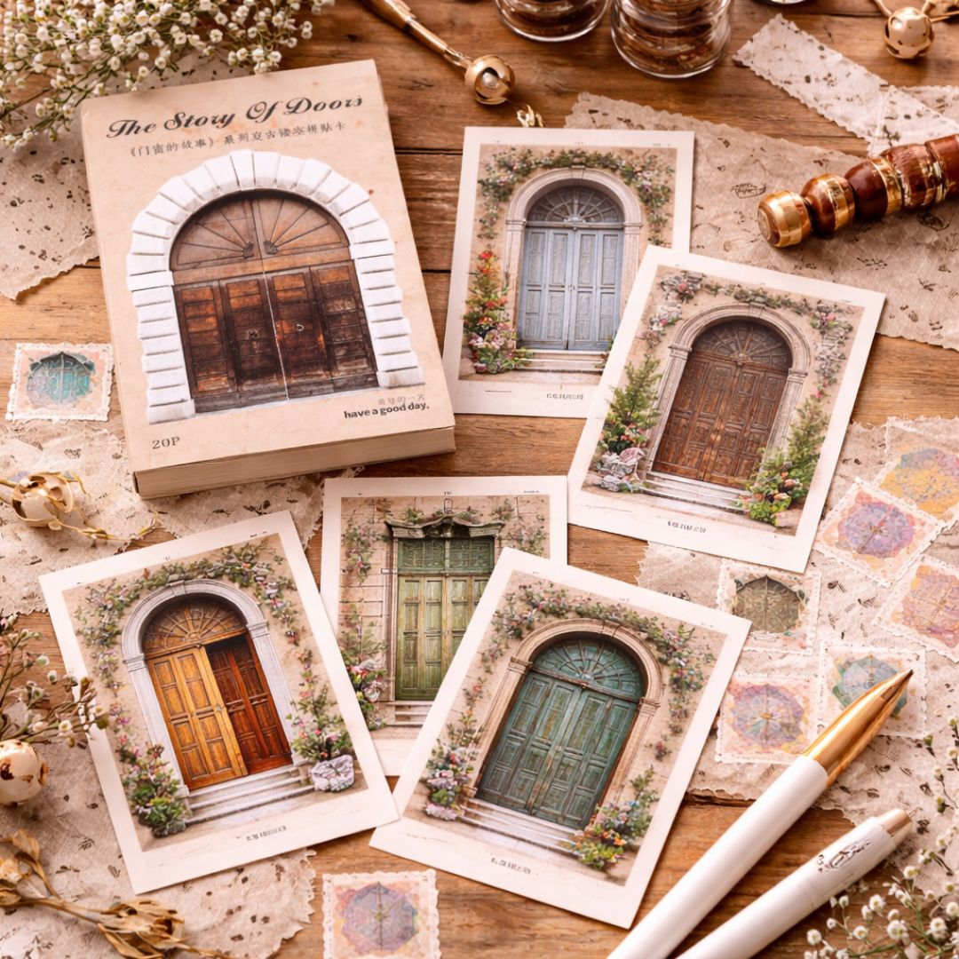 Aesthetic Door & Window Stickers | DIY Journal Scrapbook Kit | Pack of 1
