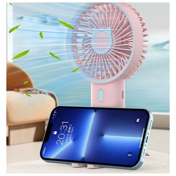 Pastel Mini Portable Handheld Fan with Phone Stand | Pack Of 1