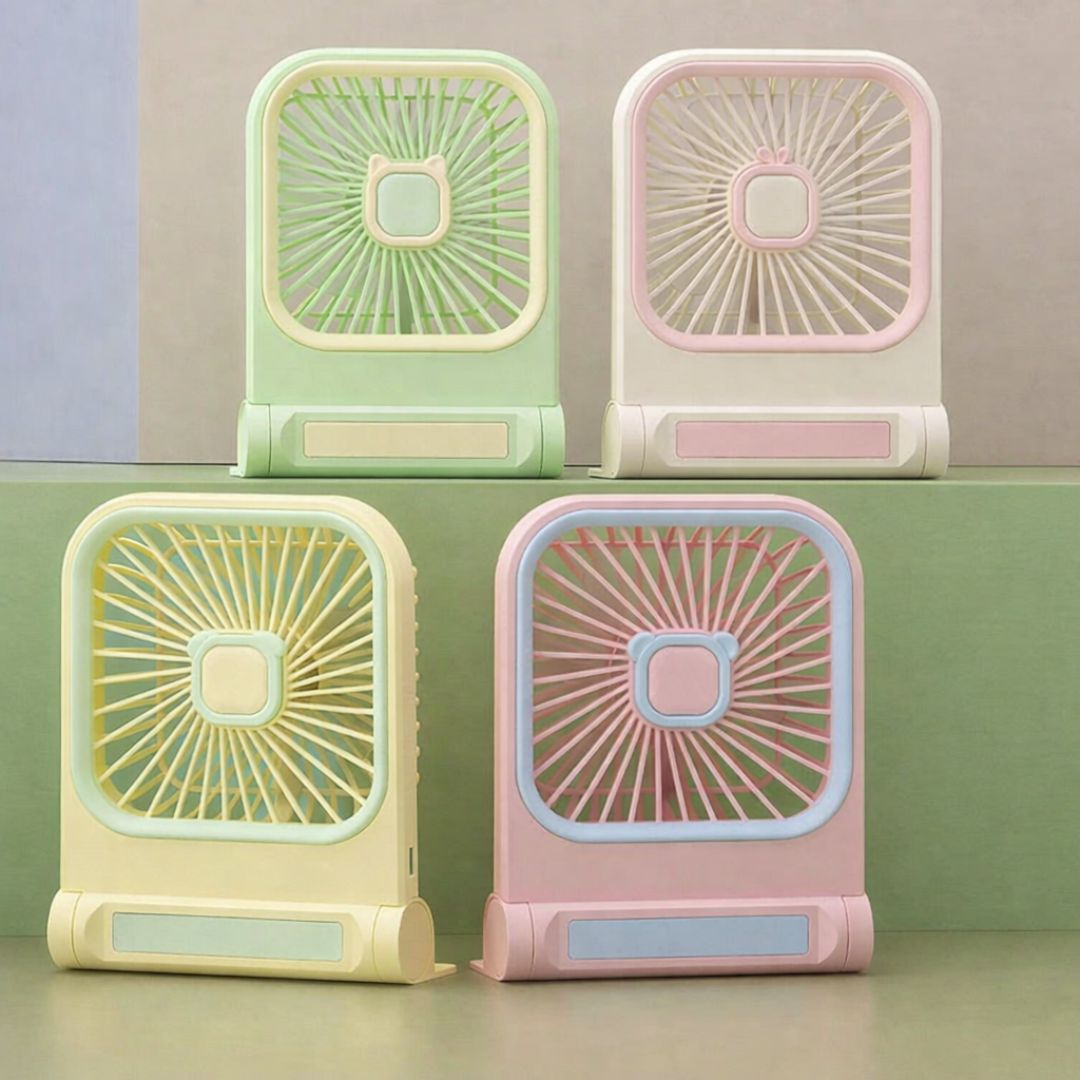 Mini Square Portable Square Fan | Rechargeable Desk & Travel Fan | Pack Of 1