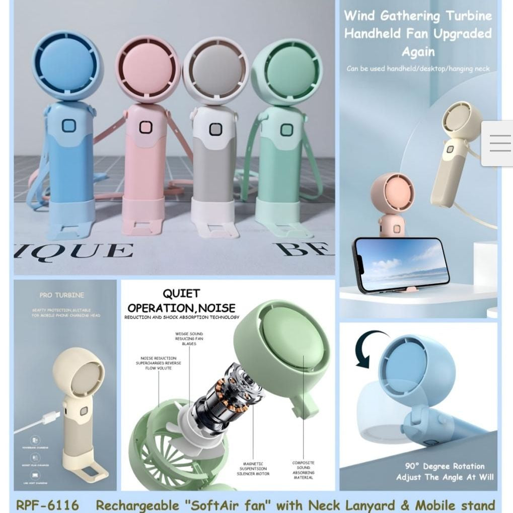 Mini Portable Fan with Phone Stand | Adjustable Cooling Fan | Pack of 1
