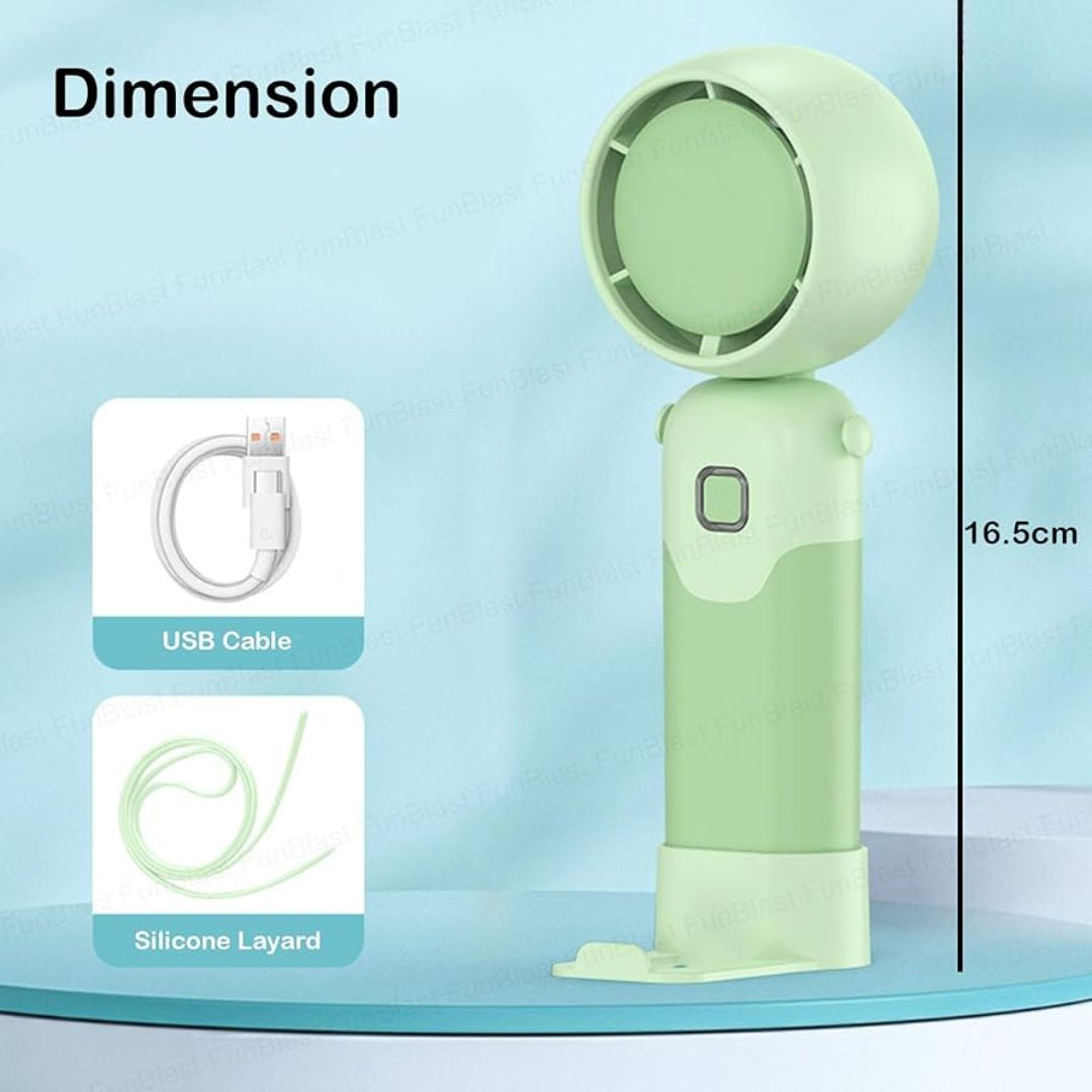 Mini Portable Fan with Phone Stand | Adjustable Cooling Fan | Pack of 1